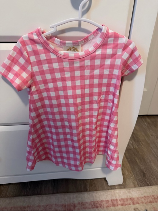 The Beaufort Bonnet Company Other - The Beaufort Bonnet Company Pink and White Gingham Tee Dress
